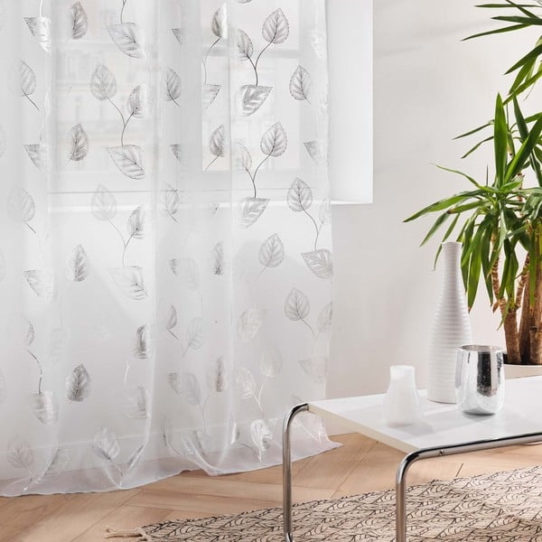Bijela/u srebrnoj boji prozirna zavjesa 140x280 cm Edelia – douceur d'intérieur-image-4