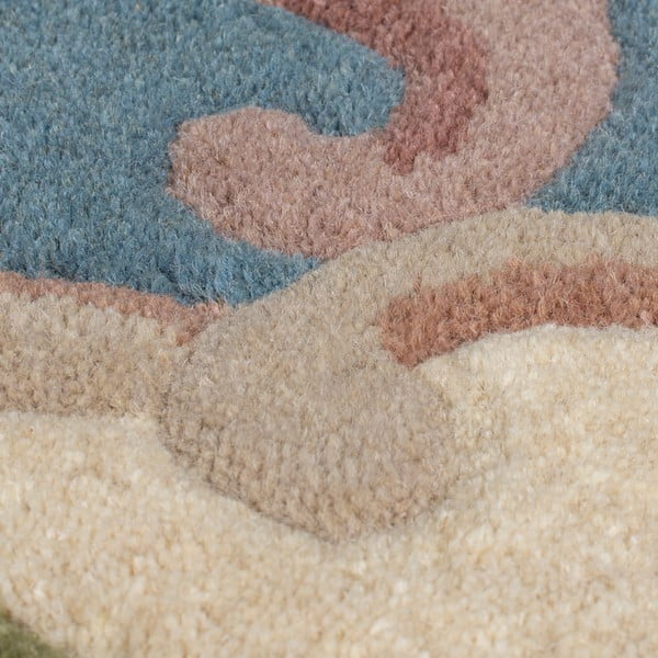 Plavi vuneni tepih tepih Flair Rugs Aubusson, ⌀ 120 cm-image-3