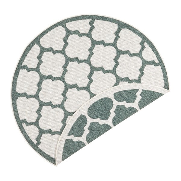 Zeleno-krem vanjski tepih NORTHRUGS Palermo, ⌀ 200 cm