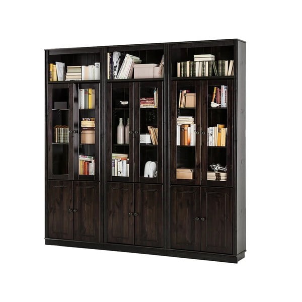 Smeđa vitrina od masivnog bora 518x223 cm Anita – Støraa-image-3