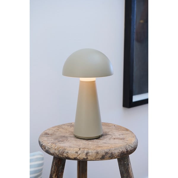 Siva LED stolna lampa s daljinskim upravljačem (visina 28 cm) Sam – Sirius-image-1