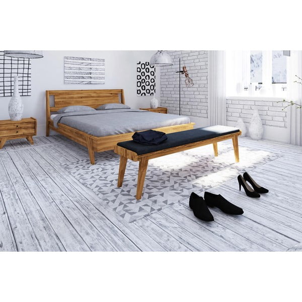 Klupa od hrastovog drveta sa plavim sjedištem Retro - The Beds-image-3