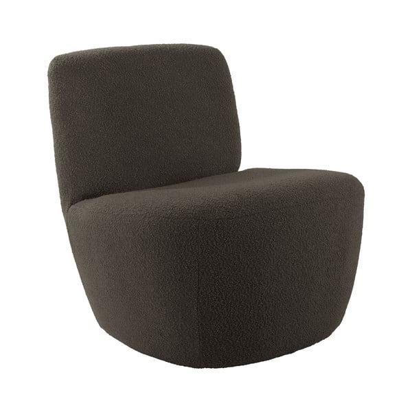 Siva/smeđa fotelja od bouclé tkanine Ada – Leitmotiv