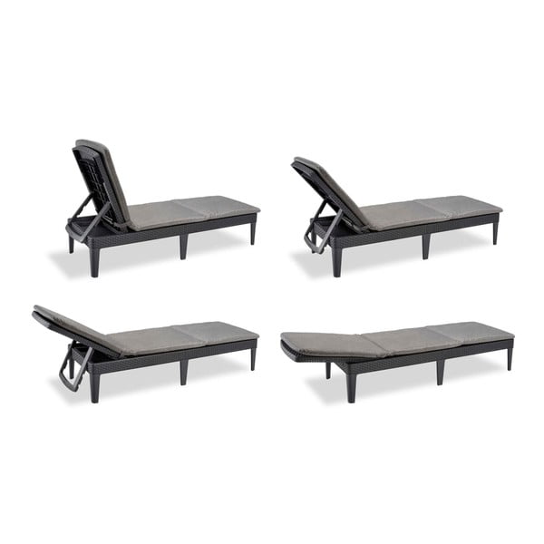 Tamno siva plastična vrtna ležaljka Jaipur – Keter-image-3