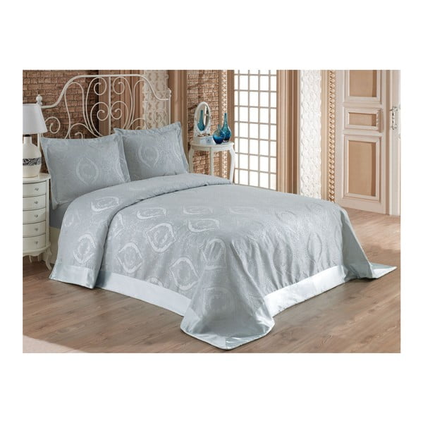 Set od 2 pamučne jastučnice i prekrivača za bračni krevet Brendi, 240 x 260 cm