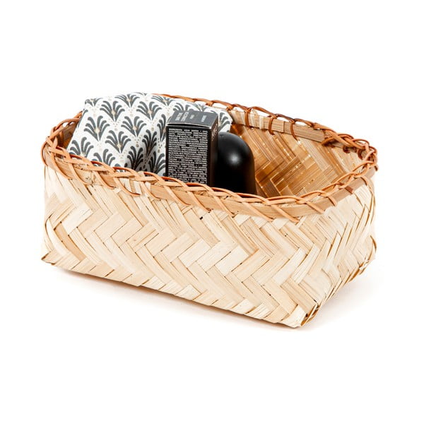 Košara za pohranu od bambusa Compactor Halong Basket, 23 x 10 cm-image-2