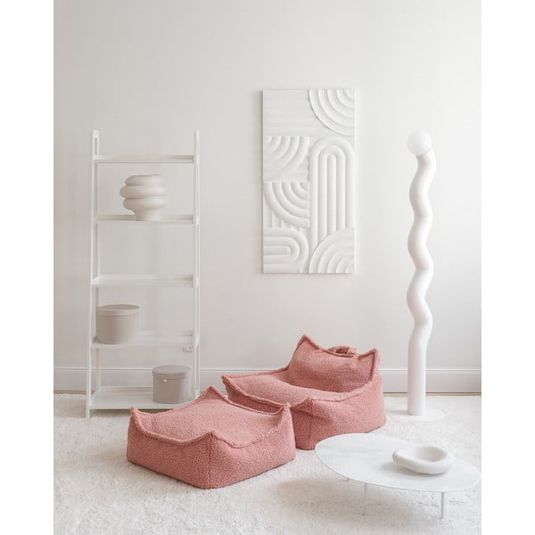 Ružičasta vreća za bebe od bouclé tkanine Square – Wigiwama-image-4