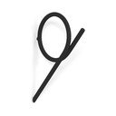 Crna željezna zidna kuka Tuba M – Spinder Design