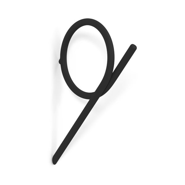 Crna željezna zidna kuka Tuba M – Spinder Design