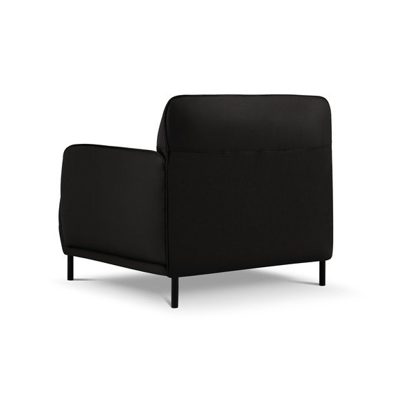 Crna kožna fotelja Windsor & Co Sofas Neso-image-2