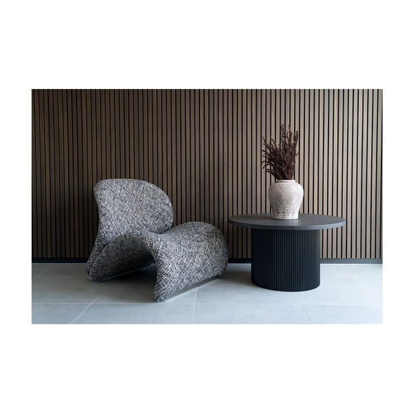 Tamno smeđi okrugao stolić za kavu u dekoru topole ø 80 cm Boavista – House Nordic-image-2