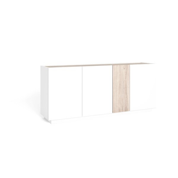 Bijela/u prirodnoj boji komoda u dekoru hrasta 180x78 cm Udine – Marckeric-image-2