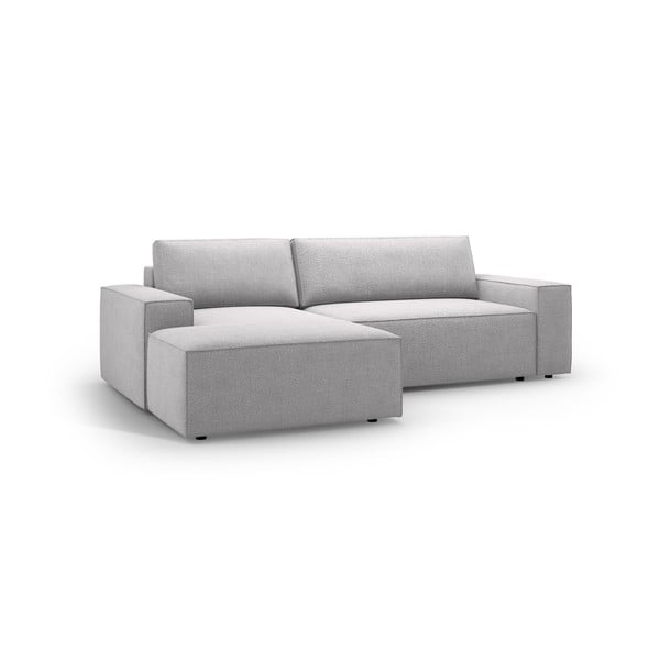 Svijetlo siva sklopiva kutna garnitura od bouclé tkanine (s lijevim kutom) Jodie – Micadoni Home-image-2