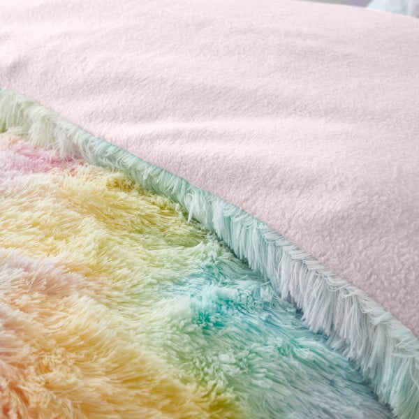 Dječja posteljina za bračni krevet od mikropliša 200x200 cm Rainbow Cuddly – Catherine Lansfield-image-3