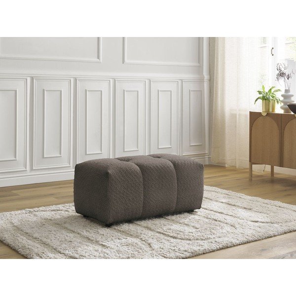 Smeđi tabure od bouclé tkanine Roxelane – Bobochic Paris-image-1