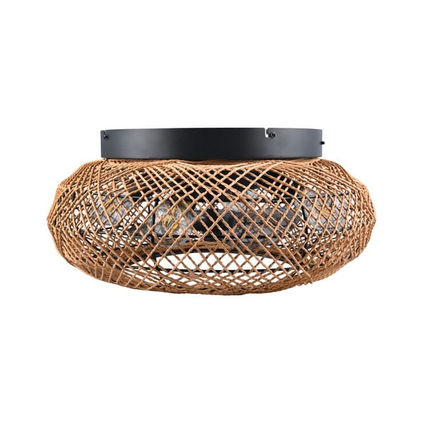 Smeđa stropna svjetiljka s daljinskim upravljačem/s ventilatorom Lillesand – Trio-image-4