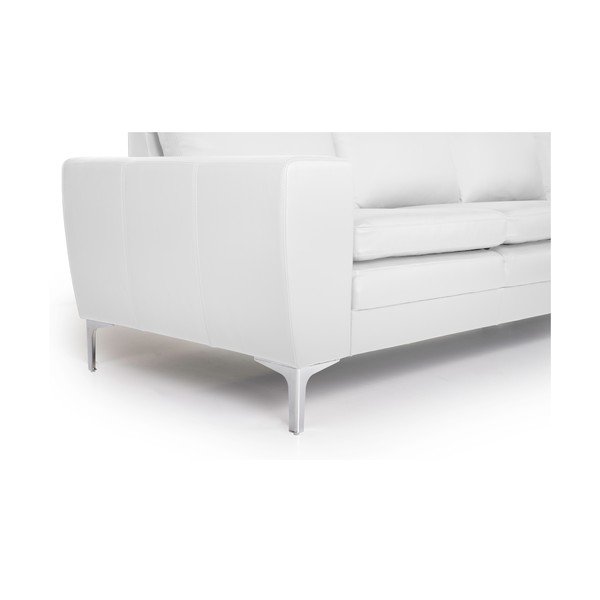 Bijela kožna sofa Scandic Twigo, 227 cm-image-4