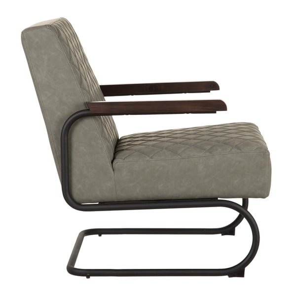 Kaki zelena fotelja od imitacije kože – Ixia-image-3