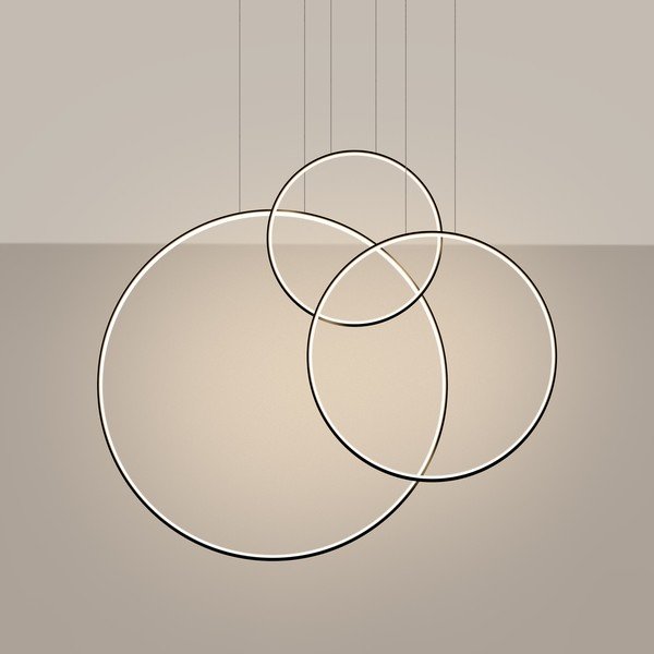 Crna LED viseća svjetiljka aluminijska RIO – Thoro-image-1