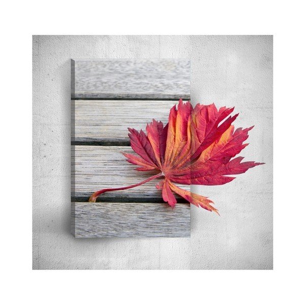 Zidna 3D slika Mosticx Red Leaf, 40 x 60 cm