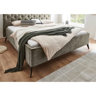 Tamno zeleni tapecirani bračni krevet 180x200 cm Alicante – Meise Möbel