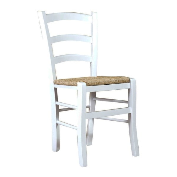 Bijela stolica za blagovanje od bukovog drveta Alis