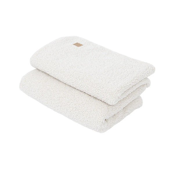 Krem deka za bebe od sherpa flisa 100x77 cm – Meowbaby-image-2