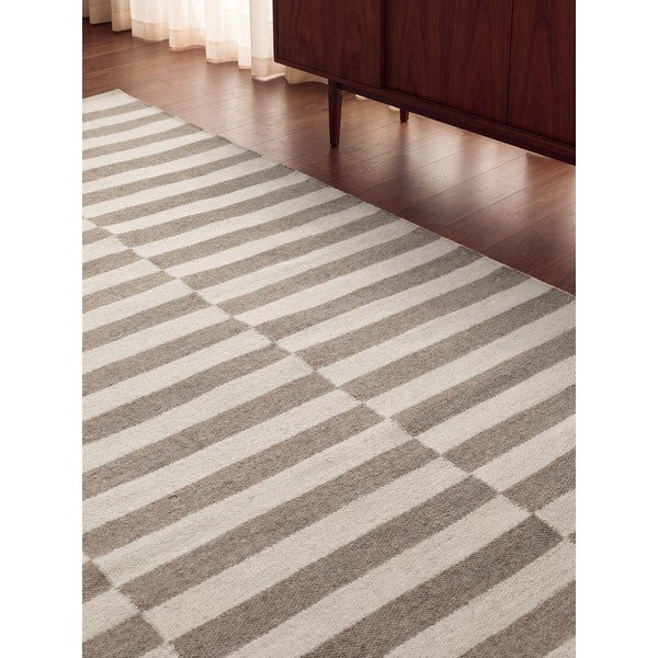 Bijeli/sivi obostrani/ručno rađen vunen tepih 200x300 cm Vika – Hanse Home-image-4