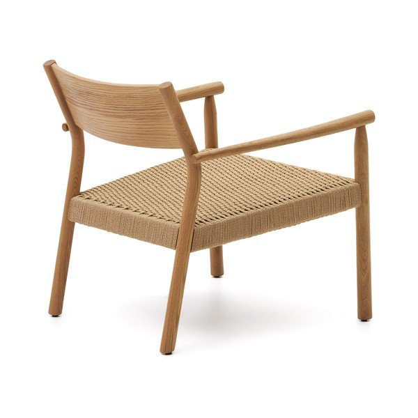 Pletena fotelja u svijetloj prirodnoj boji Yalia – Kave Home-image-4