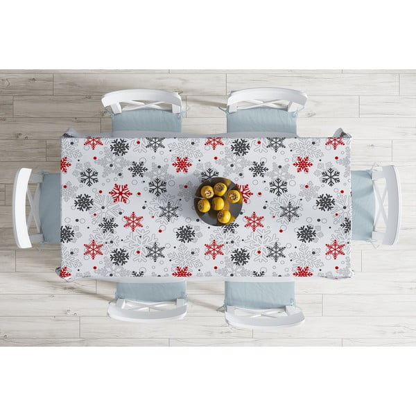 Božićni stolnjak s dodatkom pamuka Minimalističke navlake za jastuke Crveni Božić, 140 x 180 cm-image-1