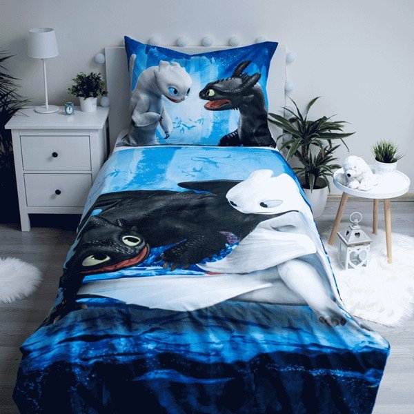 Dječja posteljina za krevet za jednu osobu od mikrovlakana 140x200 cm How to Train Your Dragon – Jerry Fabrics-image-1