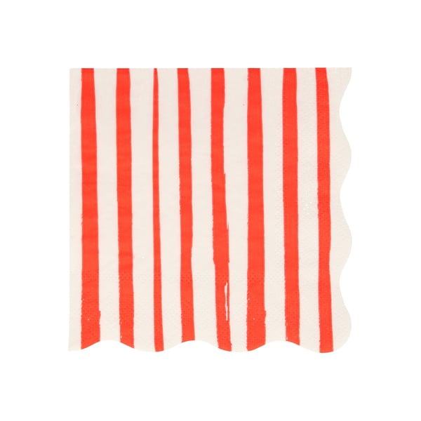 Papirnati ubrusi u setu 16 kom Red Stripe – Meri Meri