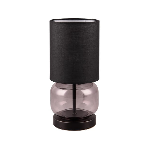 Crna/ljubičasta stolna lampa s tekstilnim sjenilom (visina 28,5 cm) Elio – Trio
