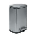 Željezna kanta za smeće s pedalom u mat srebrnoj boji 5 l   Akira – Spirella