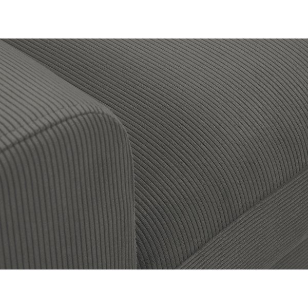 Tamnosiva baršunasta kutna garnitura na razvlačenje Micadoni Home Moghan, desni kut-image-1