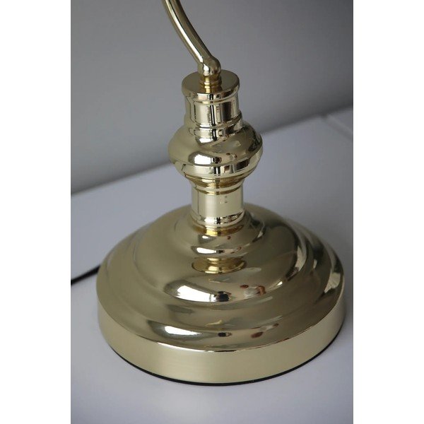 Mjedena stolna lampa sa staklenim sjenilom (visina 42 cm) Bankers – Markslöjd-image-2