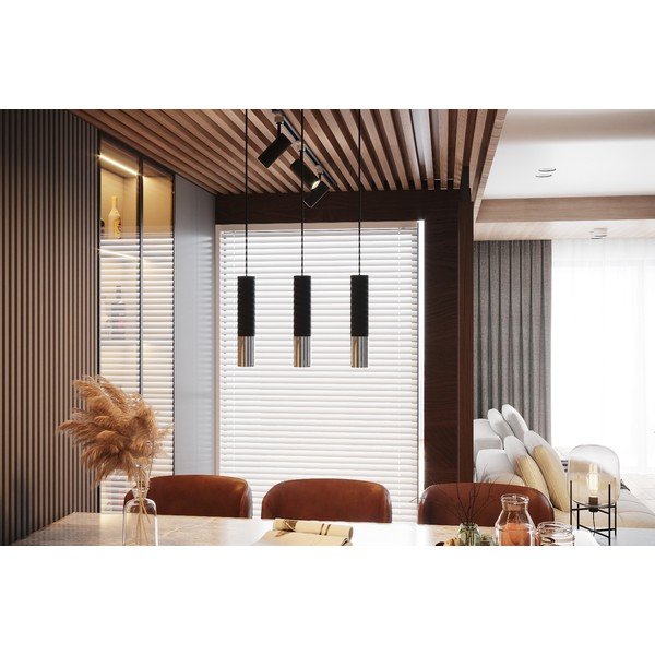 Crna/u srebrnoj boji metalna stropna svjetiljka ø 6 cm Longbot – Sollux-image-4