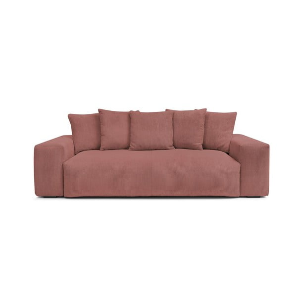 Svijetlo ružičasta sofa od samta 280 cm Voltaire – Bobochic Paris