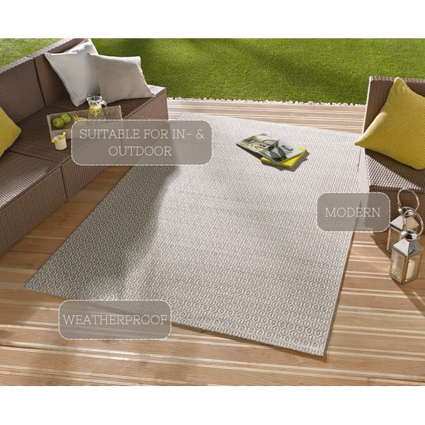 Sivi vanjski tepih NORTHRUGS Coin, 80 x 150 cm-image-3