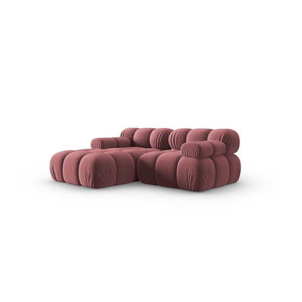 Ružičasta baršunasta sofa 191 cm Bellis – Micadoni Home-image-3
