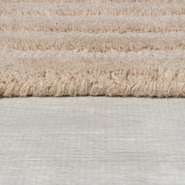 Bež ručno rađen vunen tepih 160x230 cm Zen Rectangles – Flair Rugs-image-4