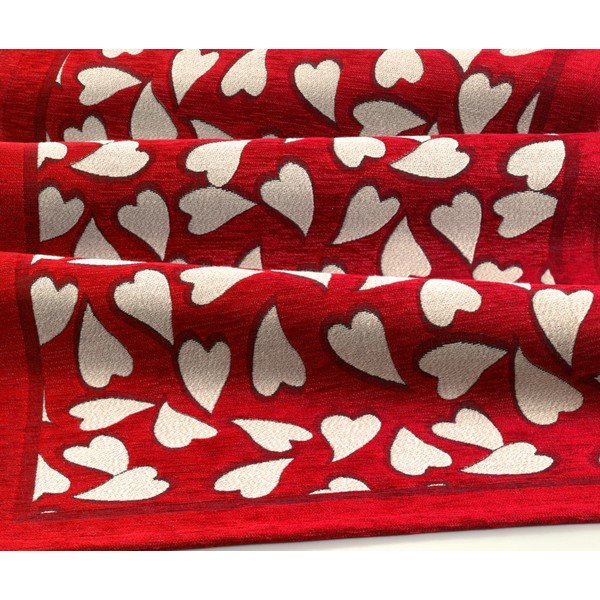 Crveni vrlo izdržljiv kuhinjski gazište Webtappeti Corazon Rosso, 55 x 140 cm-image-1
