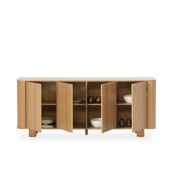 Komoda u dekoru hrasta u prirodnoj boji 180x75x40 cm Padoc – MOME-image-2