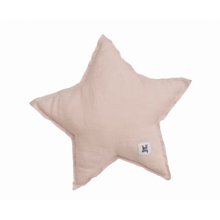 Ružičasti dječji laneni jastuk u obliku zvijezde BELLAMY Dusty Pink