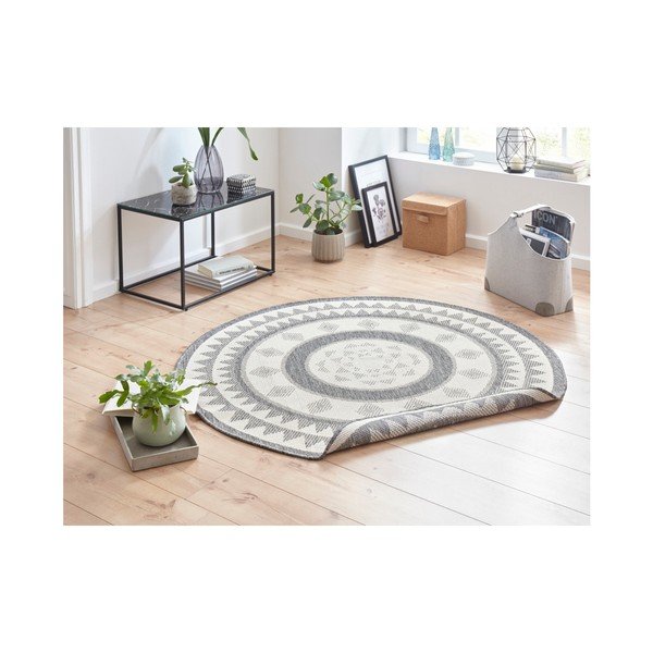 Sivo-krem vanjski tepih NORTHRUGS Jamaica, ⌀ 140 cm-image-2