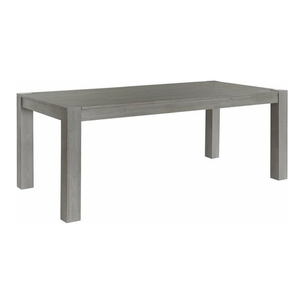 Sivi stol za blagovanje od punog bagremovog drveta Støraa Minnie, 100 x 200 cm