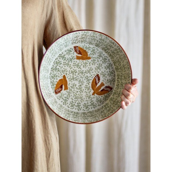 Zelena keramička zdjela ø 28 cm Hezha – Bloomingville-image-3