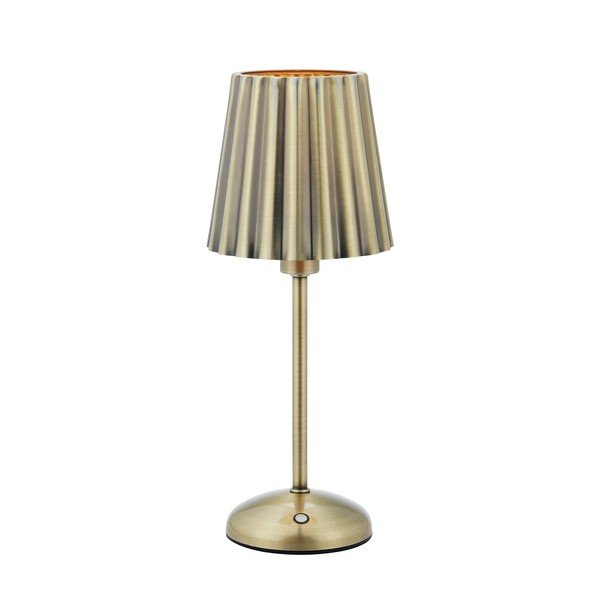 Mjedena metalna LED stolna lampa s mogućnosti zatamnjivanja/prijenosna (visina 35 cm) Celia – Markslöjd