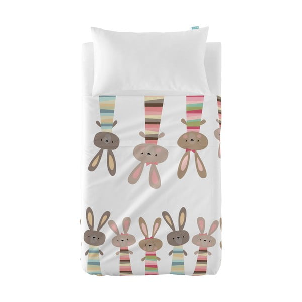 Tanki prekrivač i navlaka za jastuk Moshi Moshi Rabbit Family, 120 x 180 cm