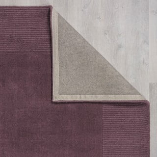 Tamno ljubičasti ručno rađen vunen tepih 160x230 cm Border – Flair Rugs